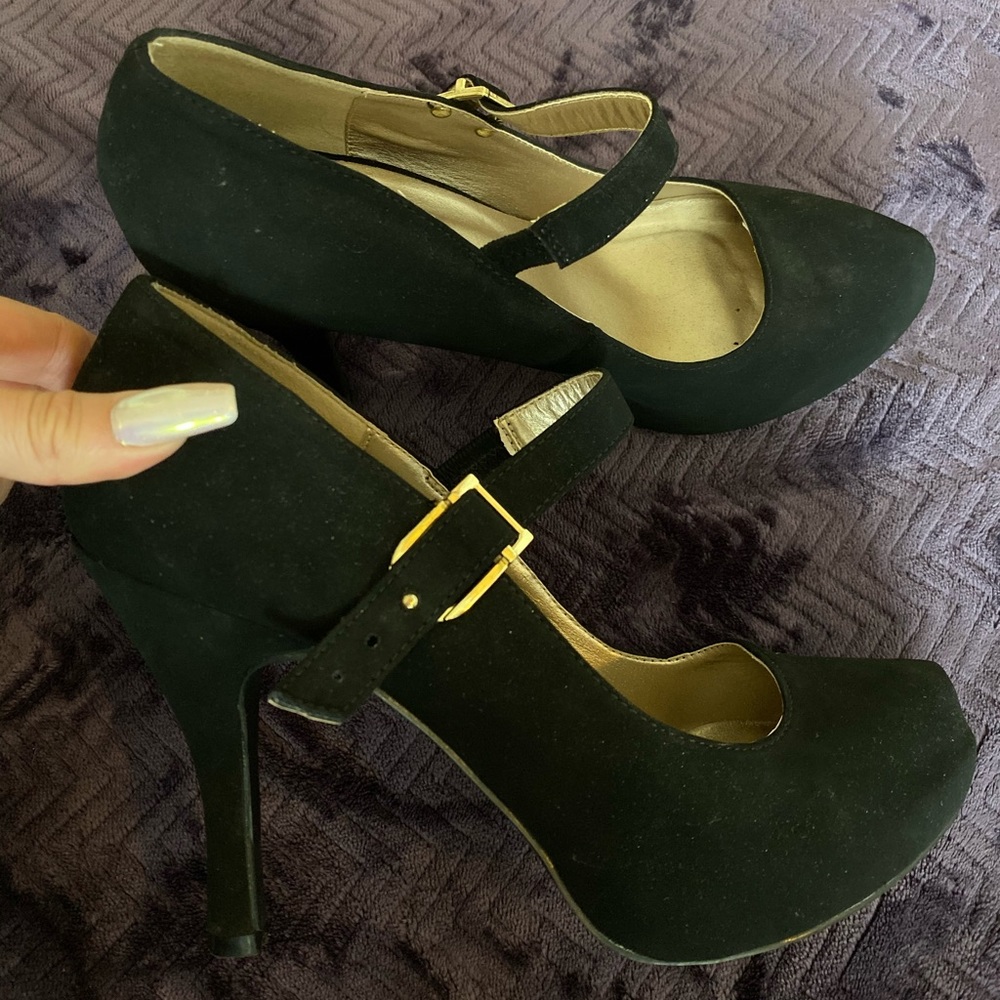 Black Suede Heels